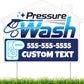 Custom Pressure Wash Yard Signs | 10-Pack | 20 EZ Stakes Included