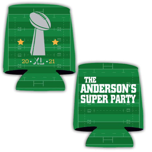 Custom Super Football Party Can Coolers