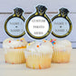 Custom Wedding Cupcake Toppers - 100 Pack