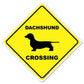 Dachshund Crossing Sign or Sticker