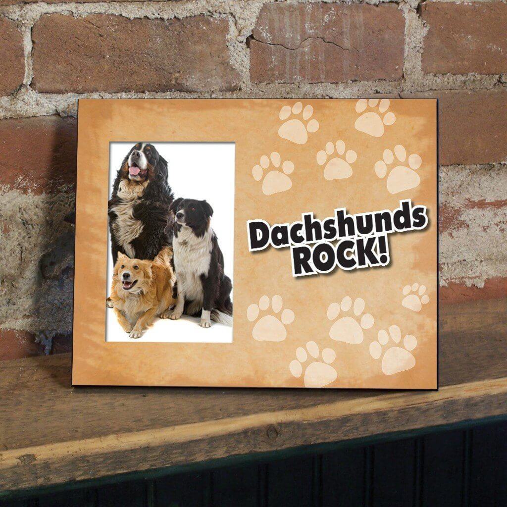 Dachshunds Rock Dog Picture Frame - Holds 4x6 picture