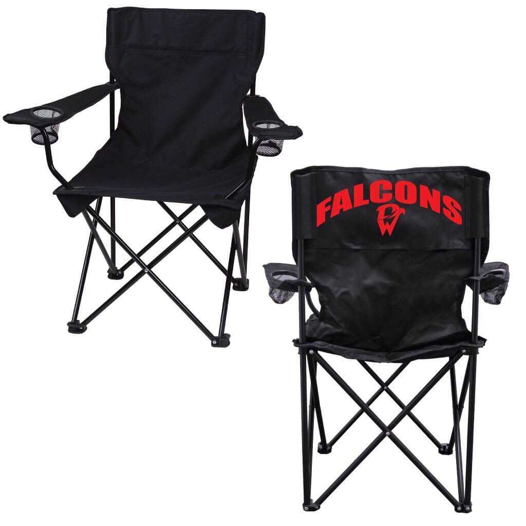 Davenport West High School Falcons Black Folding Camping Chair