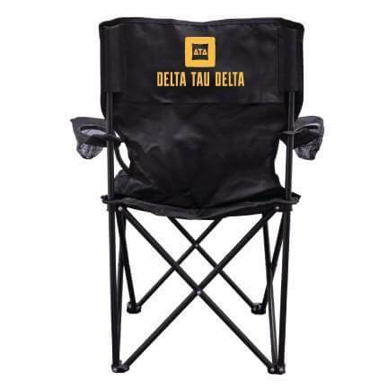 Delta Tau Delta Black Folding Camping Chair with Carry Bag