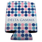 Delta Gamma Can Cooler Set of 12 - Polka Dot FREE SHIPPING