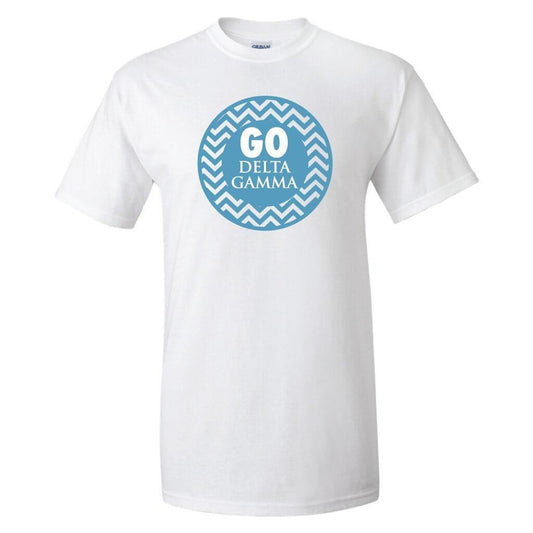 Delta Gamma Standard T-Shirt - Chevron Stripes Design - FREE SHIPPING