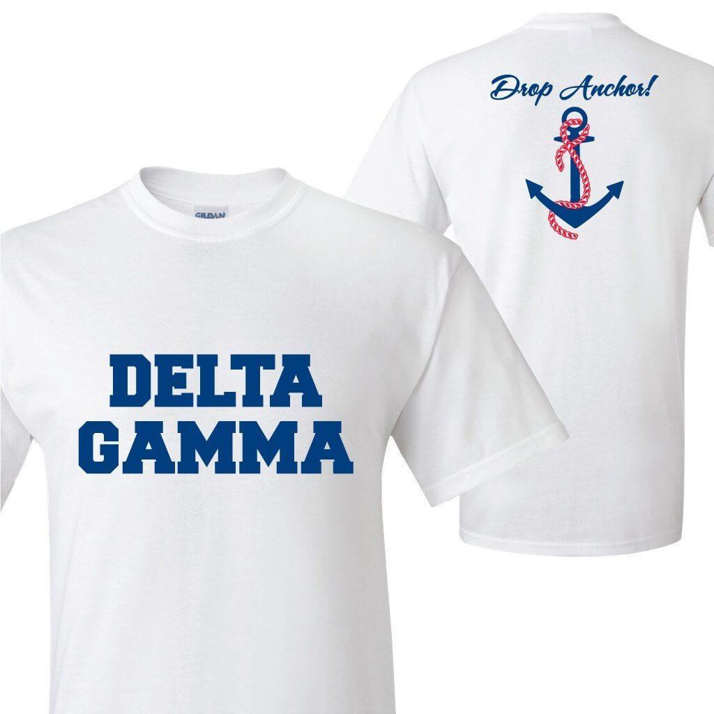 Delta Gamma Standard T-Shirt - Drop Anchor! Design - FREE SHIPPING