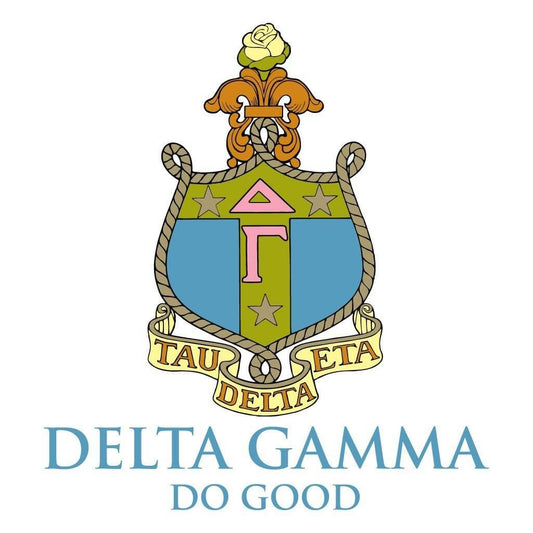 Delta Gamma Canvas Tote Bag - Crest Design