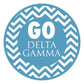 Delta Gamma Canvas Tote Bag - Chevron Stripes Design