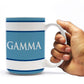 Delta Gamma 15oz Coffee Mug Crest with Three Blue Stripes