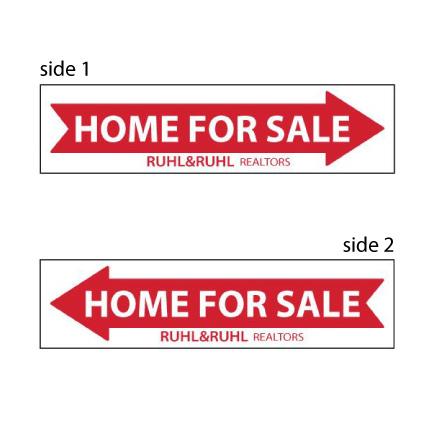 Ruhl & Ruhl Home for Sale Directional Sign Rider 6x24