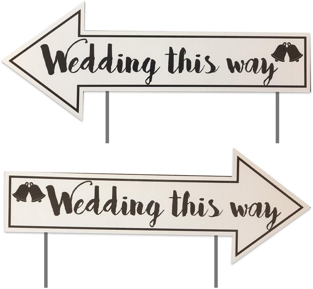 Directional Wedding Yard Signs | 2-Pack