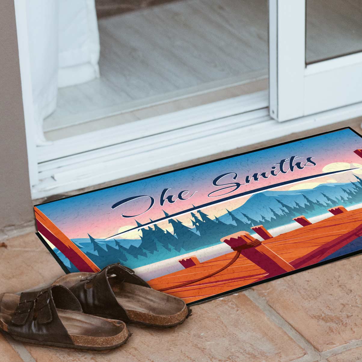 lake view custom doormat
