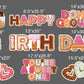 Donut Happy Birthday Yard Card, 9 pcs (20056)