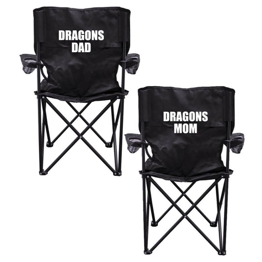 Dragons Parents Black Folding Camping Chair Set of 2