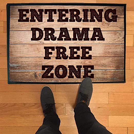 entering drama free zone doormat
