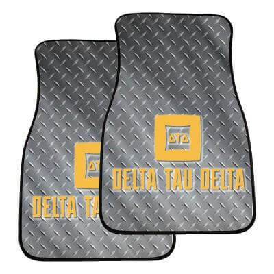Delta Tau Delta Car Floor Mat Set - Metal Design