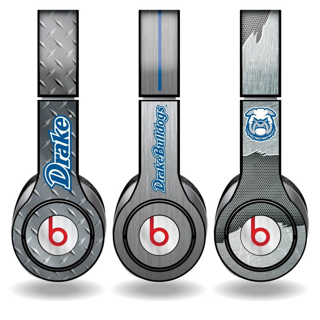 Drake Skins for Beats Solo HD Headphones Set of 3 Metal Patterns FREE SHIPPING