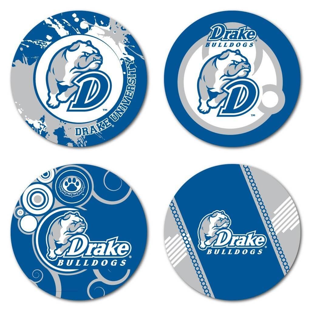 Drake University Fun Designs Coaster Set of 4 - FREE SHIPPING