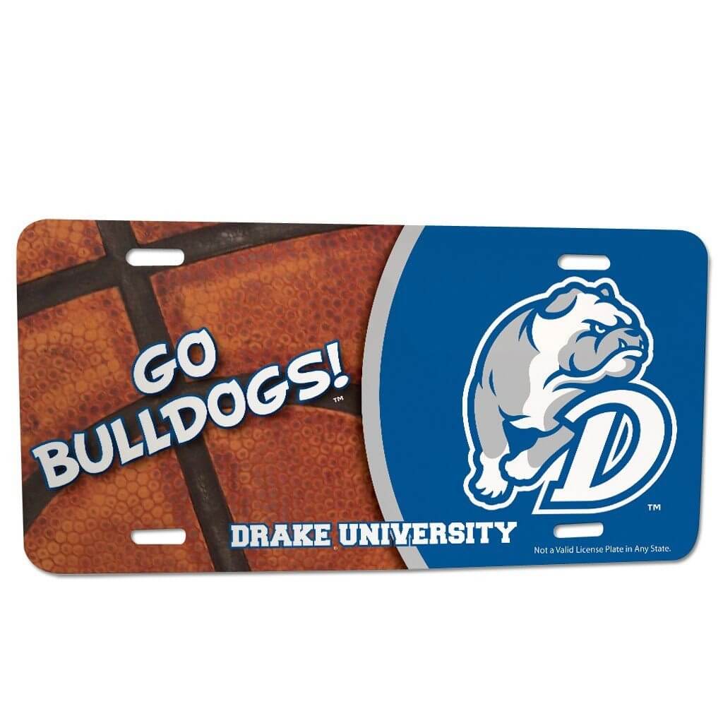 Drake University - License Plate - Basketball Design