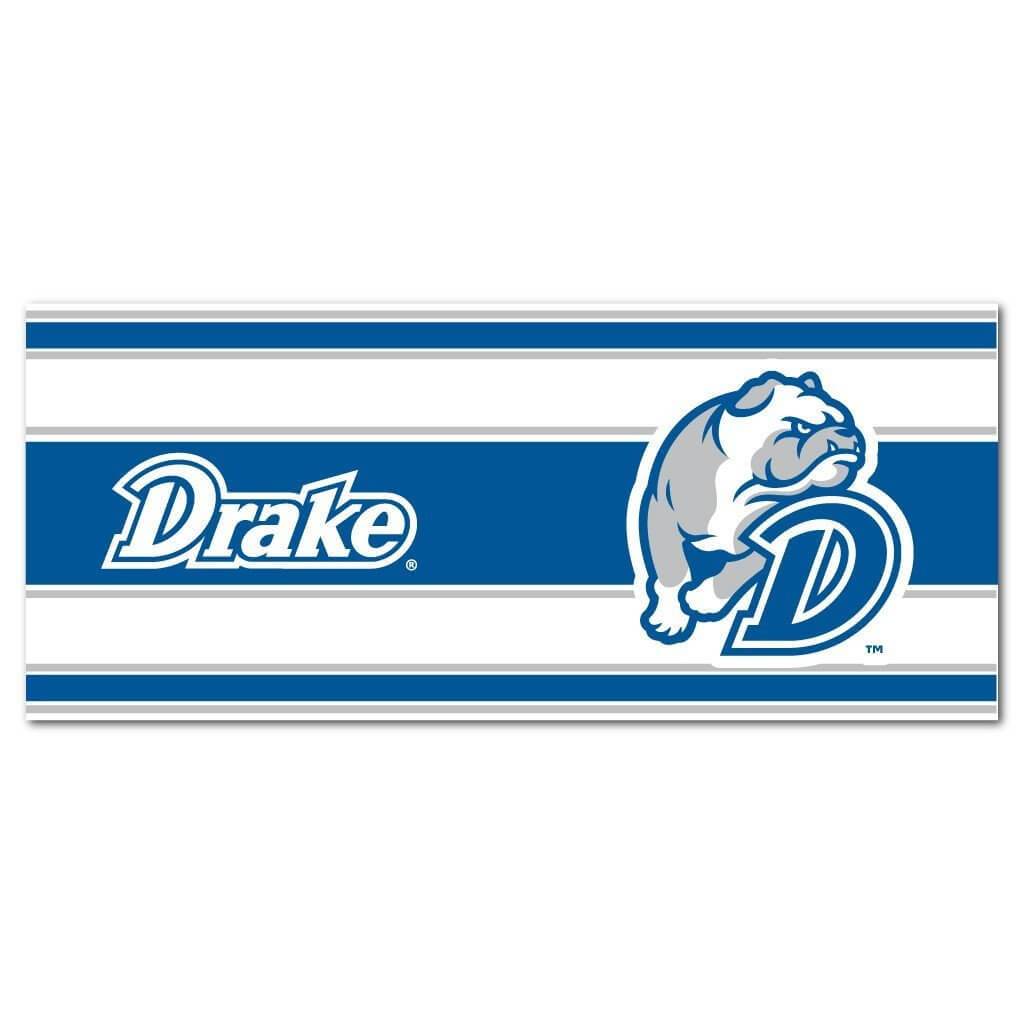 Drake University Bulldogs 15oz Coffee Mug - Stripes Background