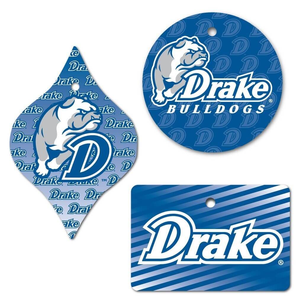 Drake University Ornament | Set of 3 Shapes | VictoryStore ...
