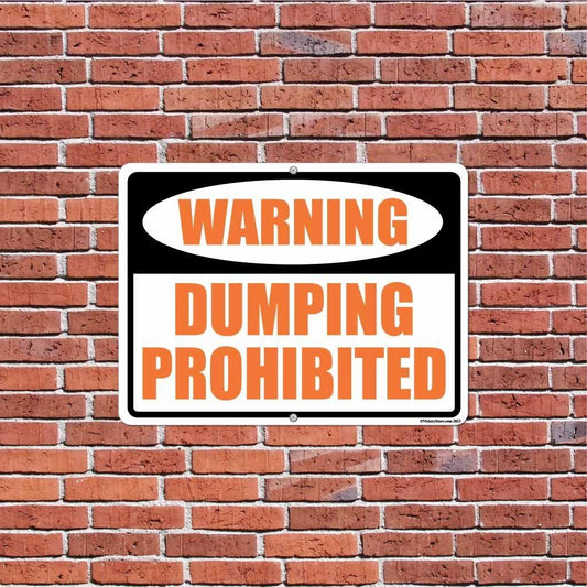 Warning Dumping Prohibited 18"x24" Aluminum Sign