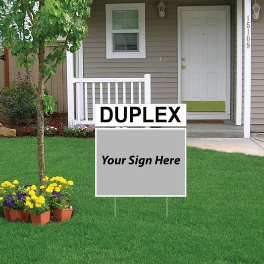 Duplex Real Estate Yard Sign Rider Set - FREE SHIPPING