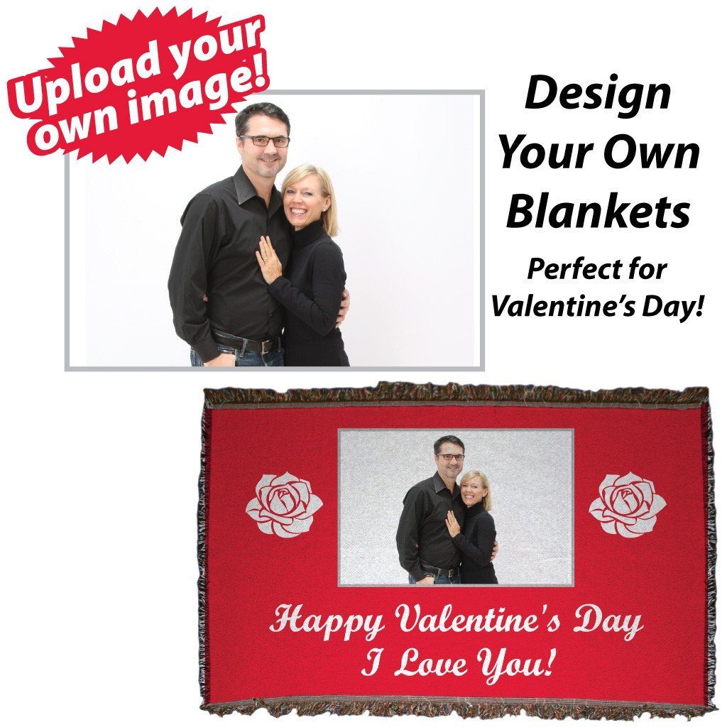 Valentine's Day Custom Woven Throw Blanket