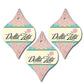 Delta Zeta Ornament - Set of 3 Tapered Shapes - FREE SHIPPING