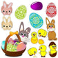 Easter Yard Decoration - Basket with Eggs, Chicks, Bunnies (15 short Stakes)