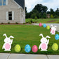 Easter Egg and Bunnies FLAT Pathway Markers Yard Decorations 12 piece set