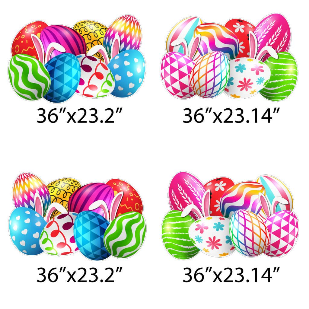 Easter Eggs Yard Card EZ Fillers 4 pc set (20857)
