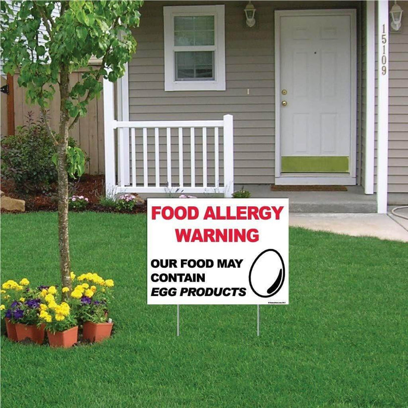 Egg Products Food Allergy Sign/Sticker VictoryStore