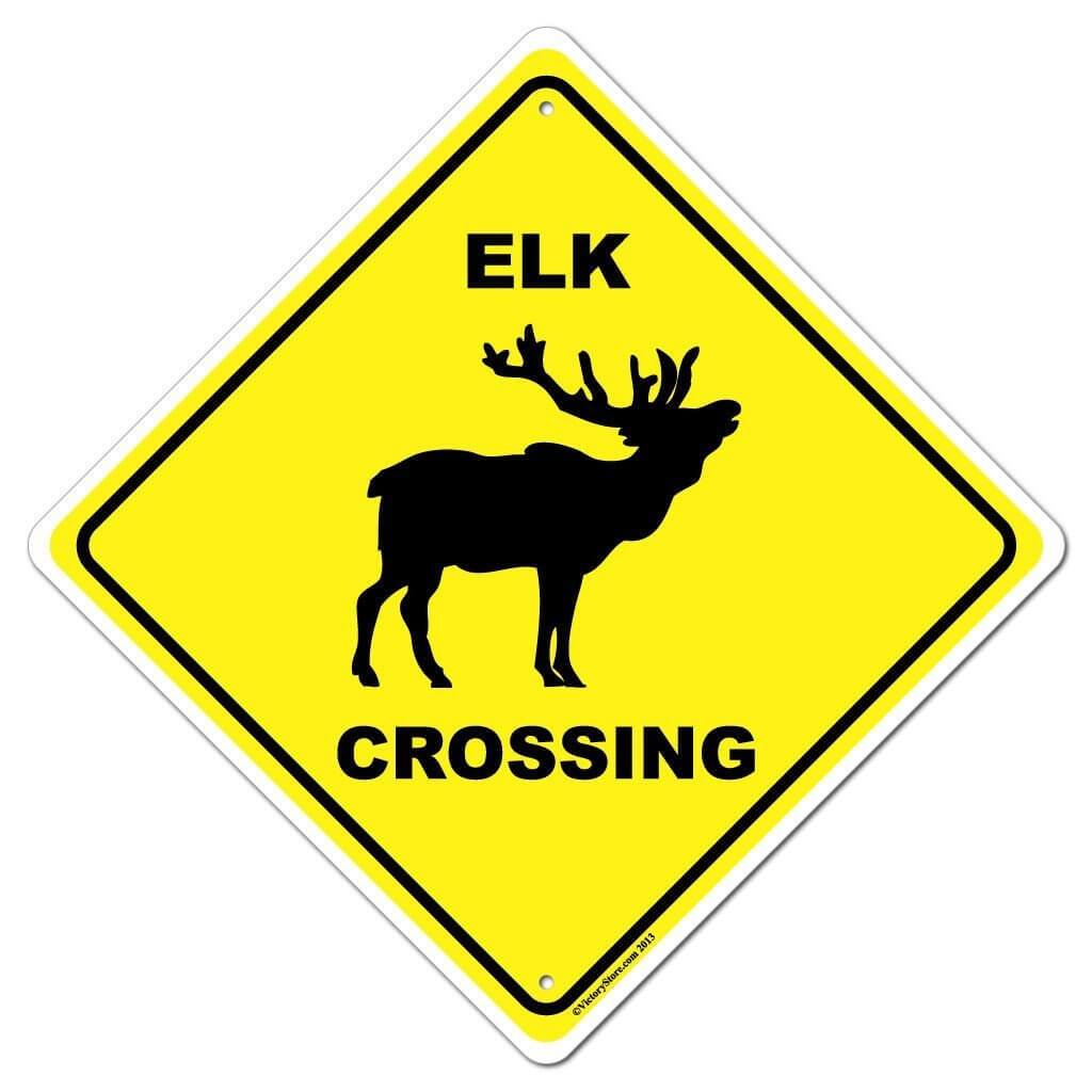 Elk Crossing Sign or Sticker