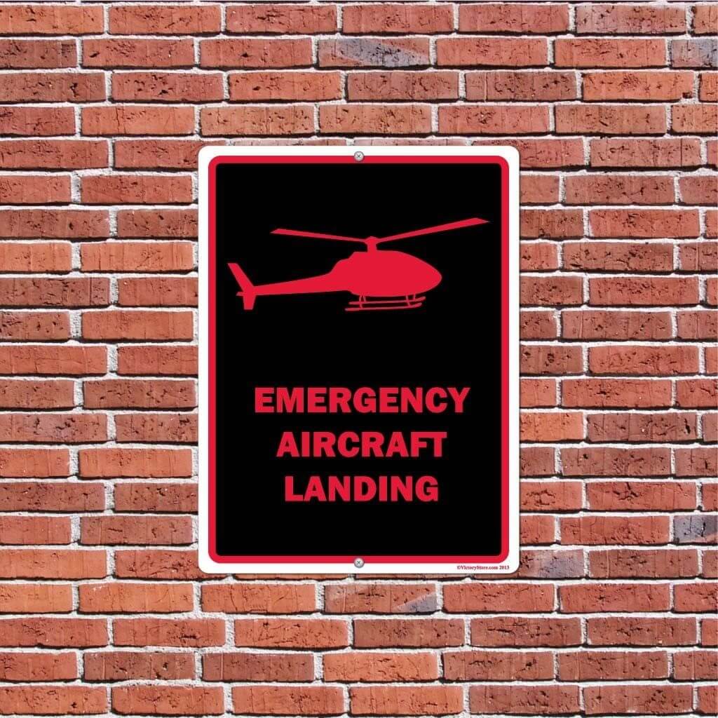 Emergency Aircraft Landing Sign or Sticker | VictoryStore ...