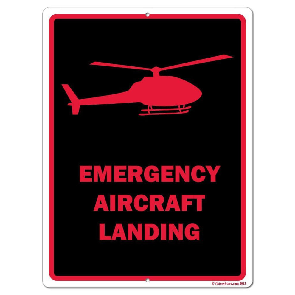 Emergency Aircraft Landing Sign or Sticker | VictoryStore ...