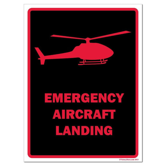 Emergency Aircraft Landing Sign or Sticker - #1