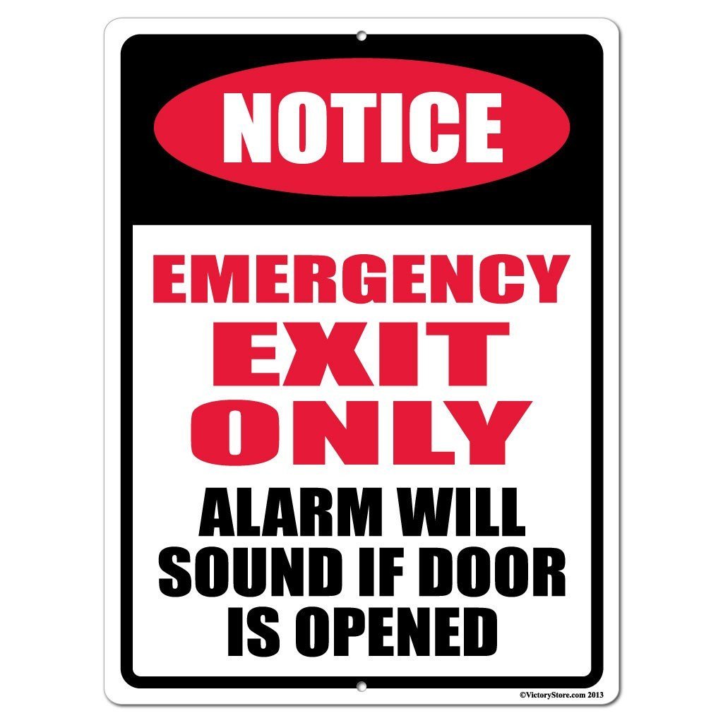 Emergency Exit Only 18"x24" Aluminum Sign VictoryStore –
