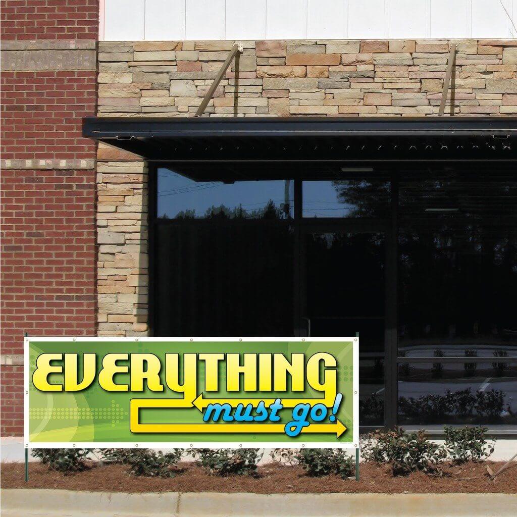 Everything Must Go Vinyl Banner with Grommets