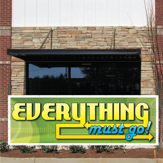 Everything Must Go Vinyl Banner with Grommets
