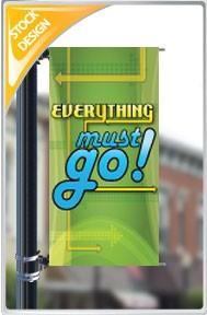 18"x36" Everything Must Go Pole Banner FREE SHIPPING