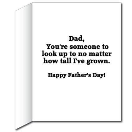 3' Tall Giant Father's Day Card - I Love Dad Design