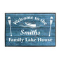custom family lake house door mat