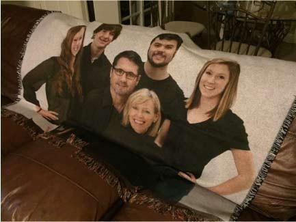 Family Photo Woven Throw Blanket