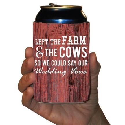 Farm Themed Custom Wedding Koozie VictoryStore –