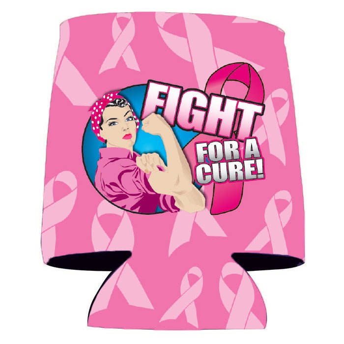 Fight For A Cure Pink Ribbon Breast Cancer Can Cooler (20183)