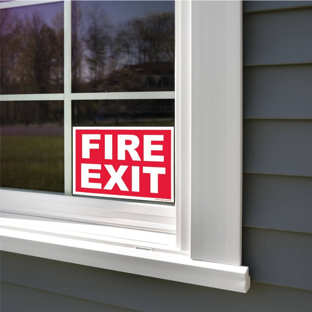 Fire Exit Sign or Sticker