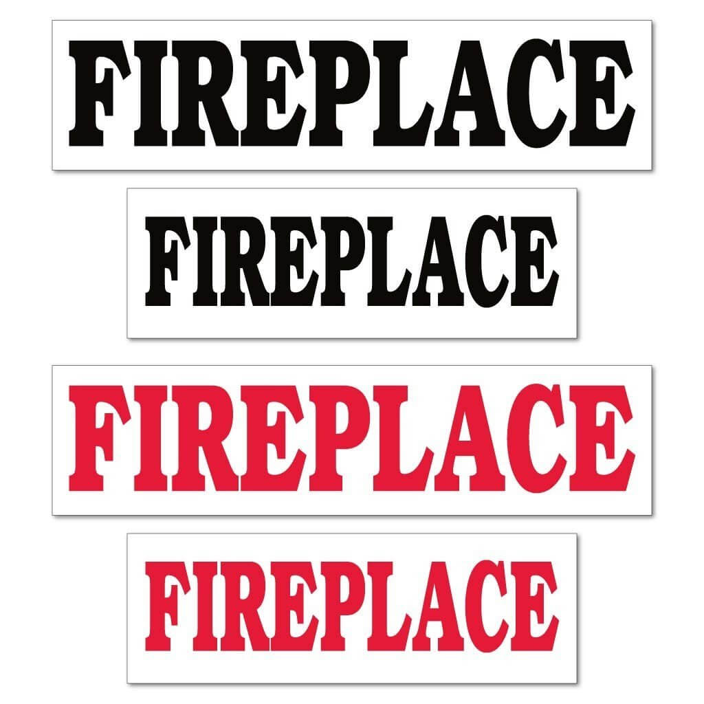 Fireplace Real Estate Yard Sign Rider Set - FREE SHIPPING