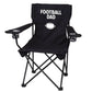 Football Dad Black Folding Camping Chair with Carry Bag