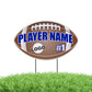 Football Shaped Team & Player Fence & Yard Signs